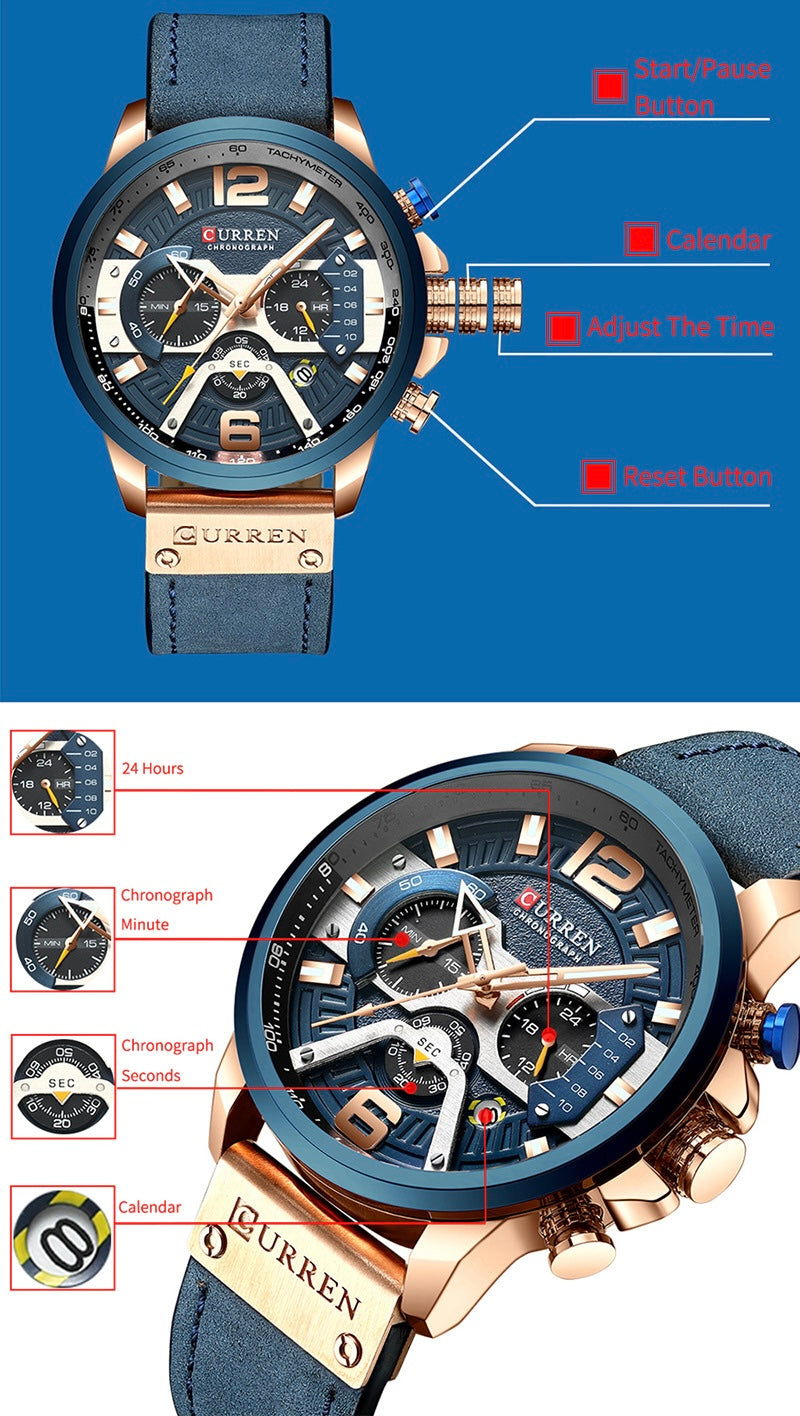 ChronoEdge Bold Dial Watch