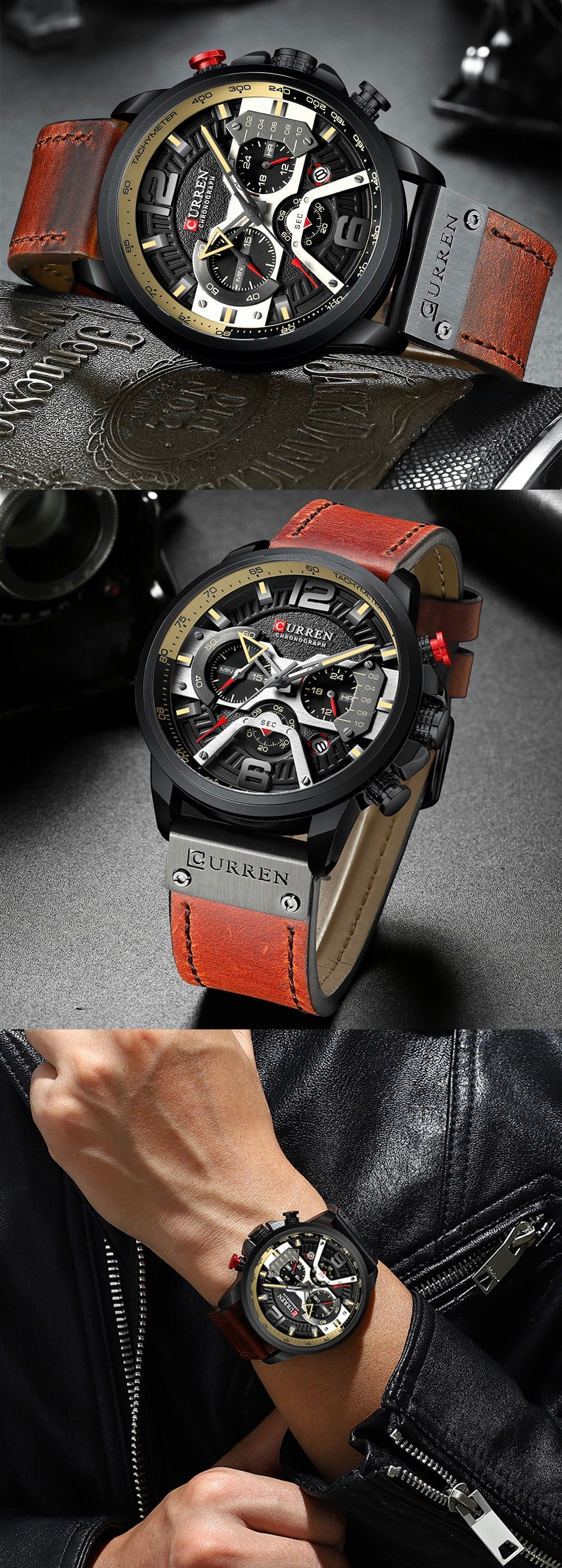 ChronoEdge Bold Dial Watch