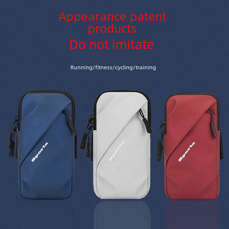 Breathable Pu Arm Band Sports Running Arm Bag Fitness Wrist Pouch Outdoor Cycling Men's Sleeve Mobile Phone Hand Bag