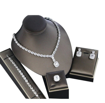 Elite Glamour: Ladies’ Four-Piece Jewelry Set