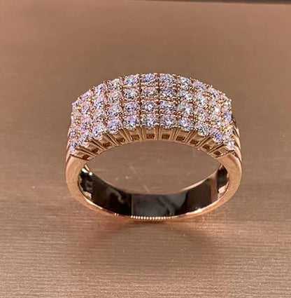 Zircon Radiance Geometric Ring