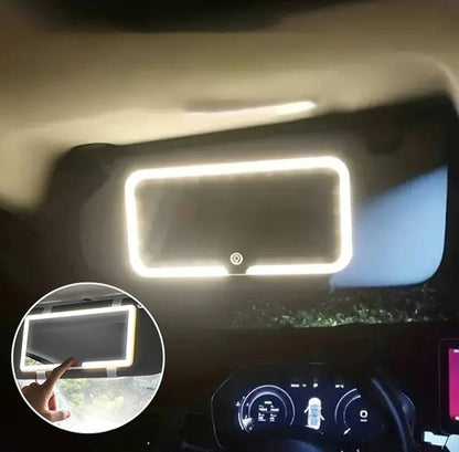 Glam Ride Car Vanity Mirror – LED Sun Visor Mirror with Adjustable Lighting