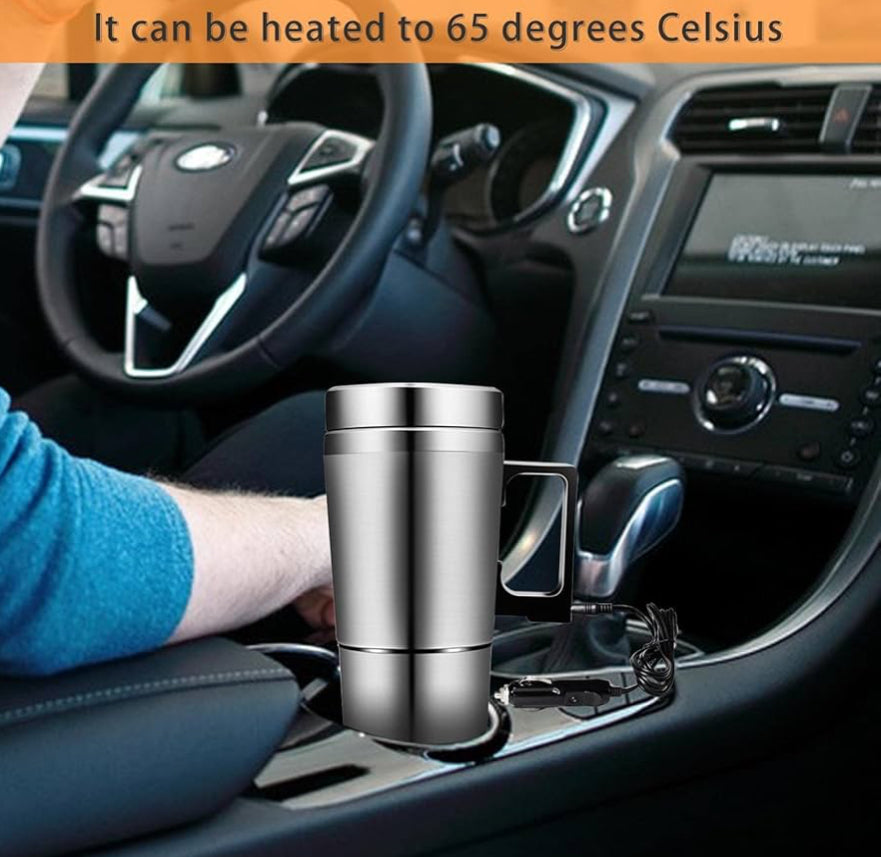 Heat Mate Car Kettle – Stainless Steel Travel Mug for Hot Water & Coffee on the Go