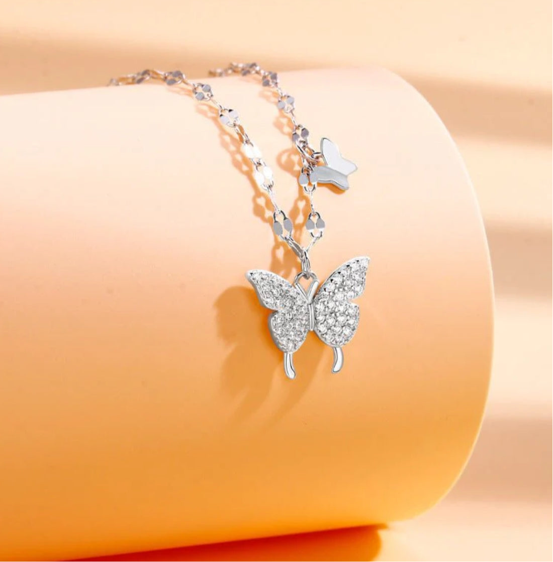 Opal Butterfly Clavicle Chain