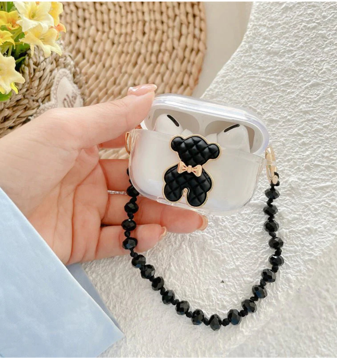 Black Bear Wireless Earphone Case