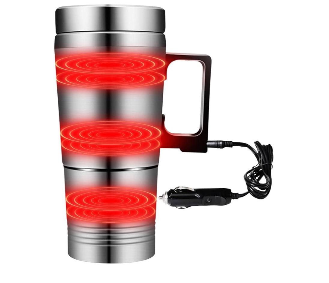 Heat Mate Car Kettle – Stainless Steel Travel Mug for Hot Water & Coffee on the Go