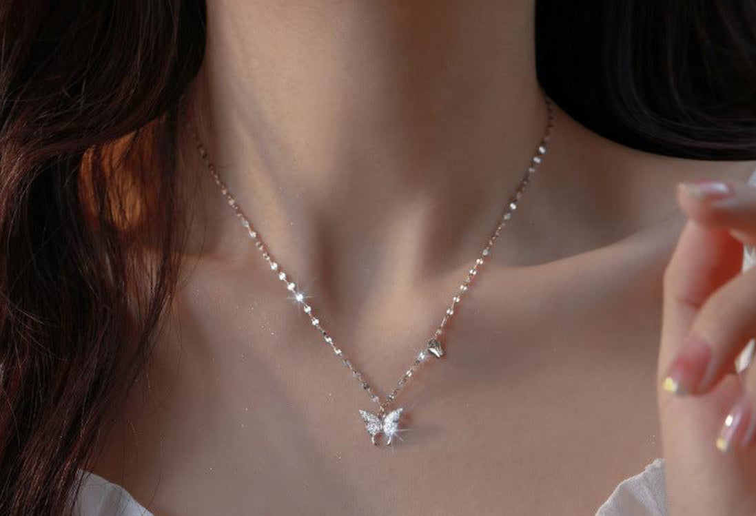 Opal Butterfly Clavicle Chain