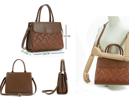 Women's Check Design Shoulder Bag