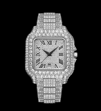 Luxury Diamond Quartz Watch – European Hip Hop Style