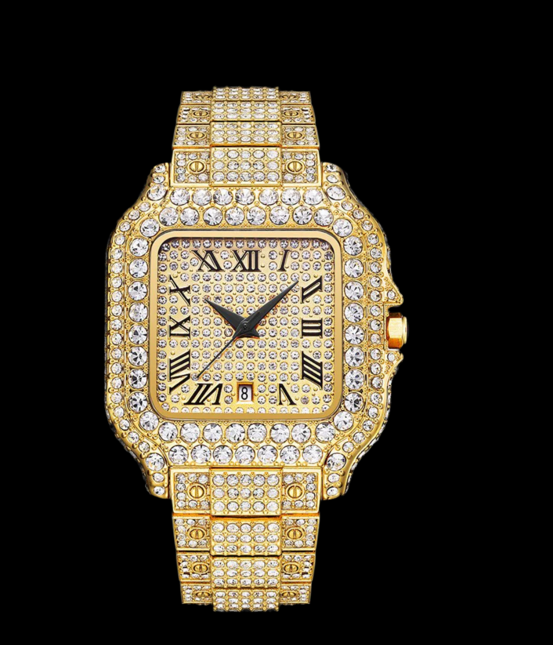 Luxury Diamond Quartz Watch – European Hip Hop Style