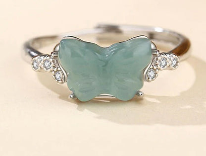 Blue Harmony Butterfly Ring