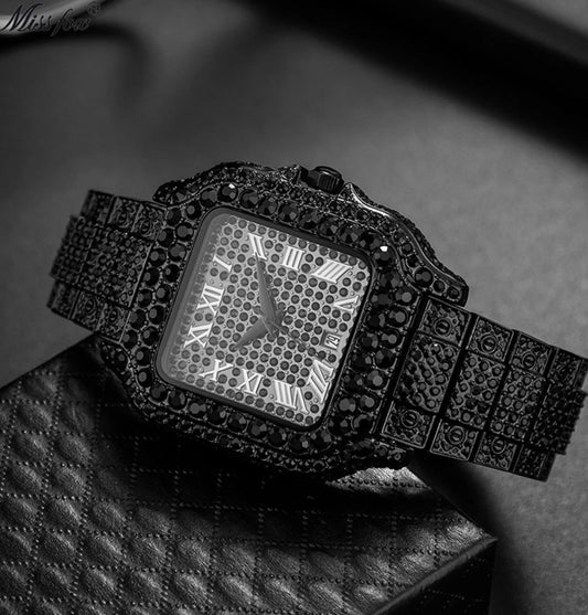 Luxury Diamond Quartz Watch – European Hip Hop Style