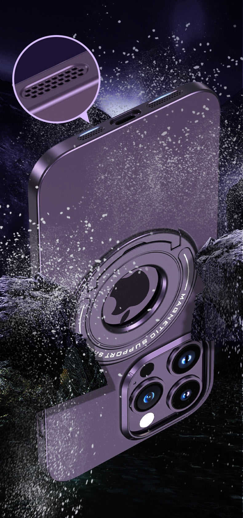LuxeGuard Magnetic Case – Sleek Stand Design for iPhone
