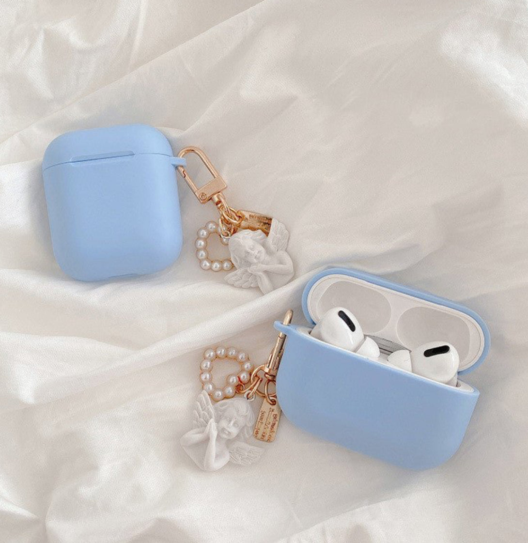 Charming Angel Silicone AirPods Case – Creative, Soft Shell Protection for Apple Earphones