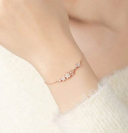 Cherry Elegance Silver Bracelet