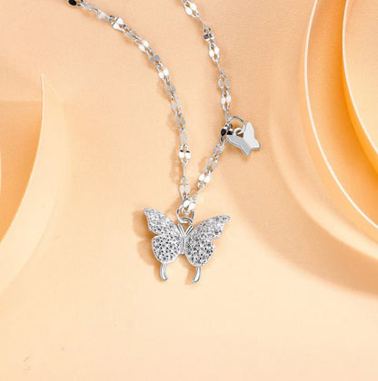 Opal Butterfly Clavicle Chain